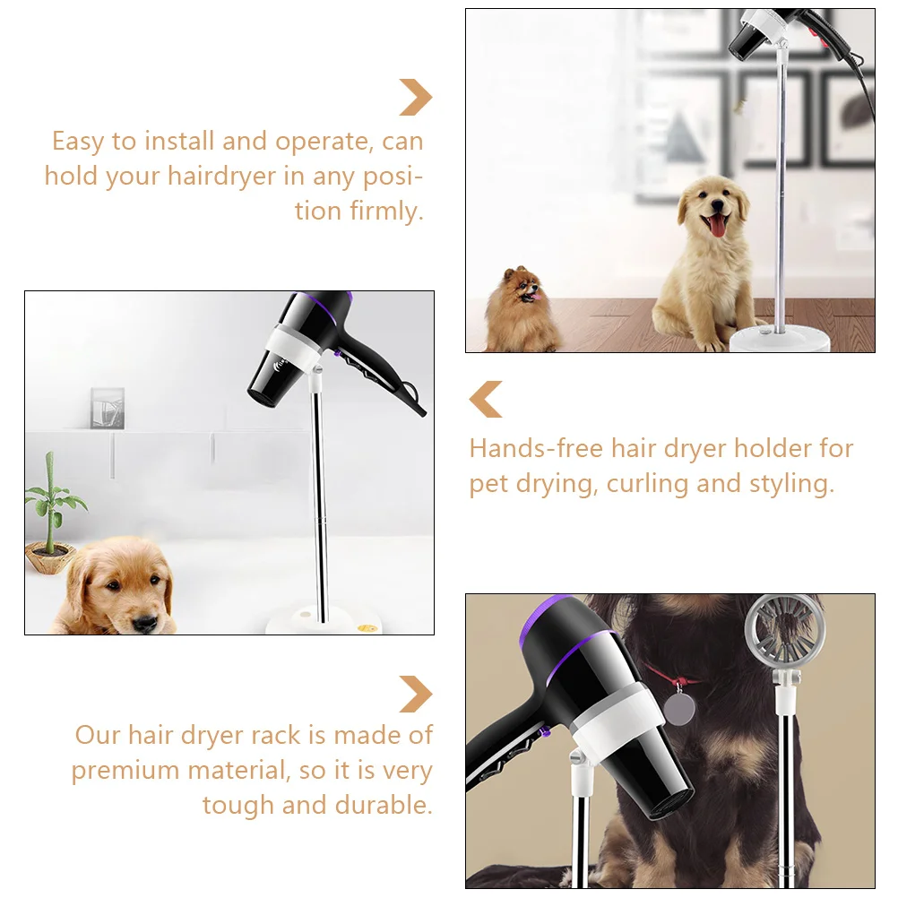 Hair Dryer Floor Support Pet Hairdryer Tools Holder Supply Dog Drying Stand Rack Fan Accessory