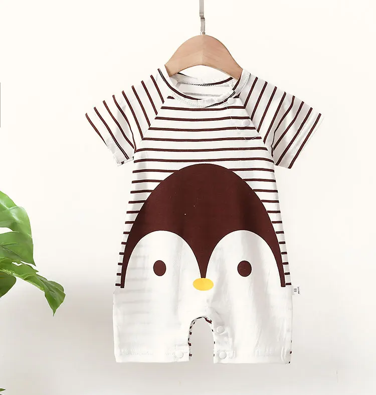 Neugeborenen-Babykleidung Junge Mädchen Babykleidung Baumwoll-Body Sommer Kurzarm-Strampler Säugling Kleinkind Schlafanzug – Detail 6