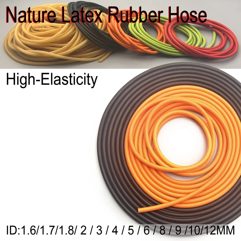 1M/3M Nature Latex Rubber Hoses 1.6 2 3 4 5 6 7 9 10 12 14 17mm High Resilient Elastic Surgical Medical Tube Slingshot Catapult