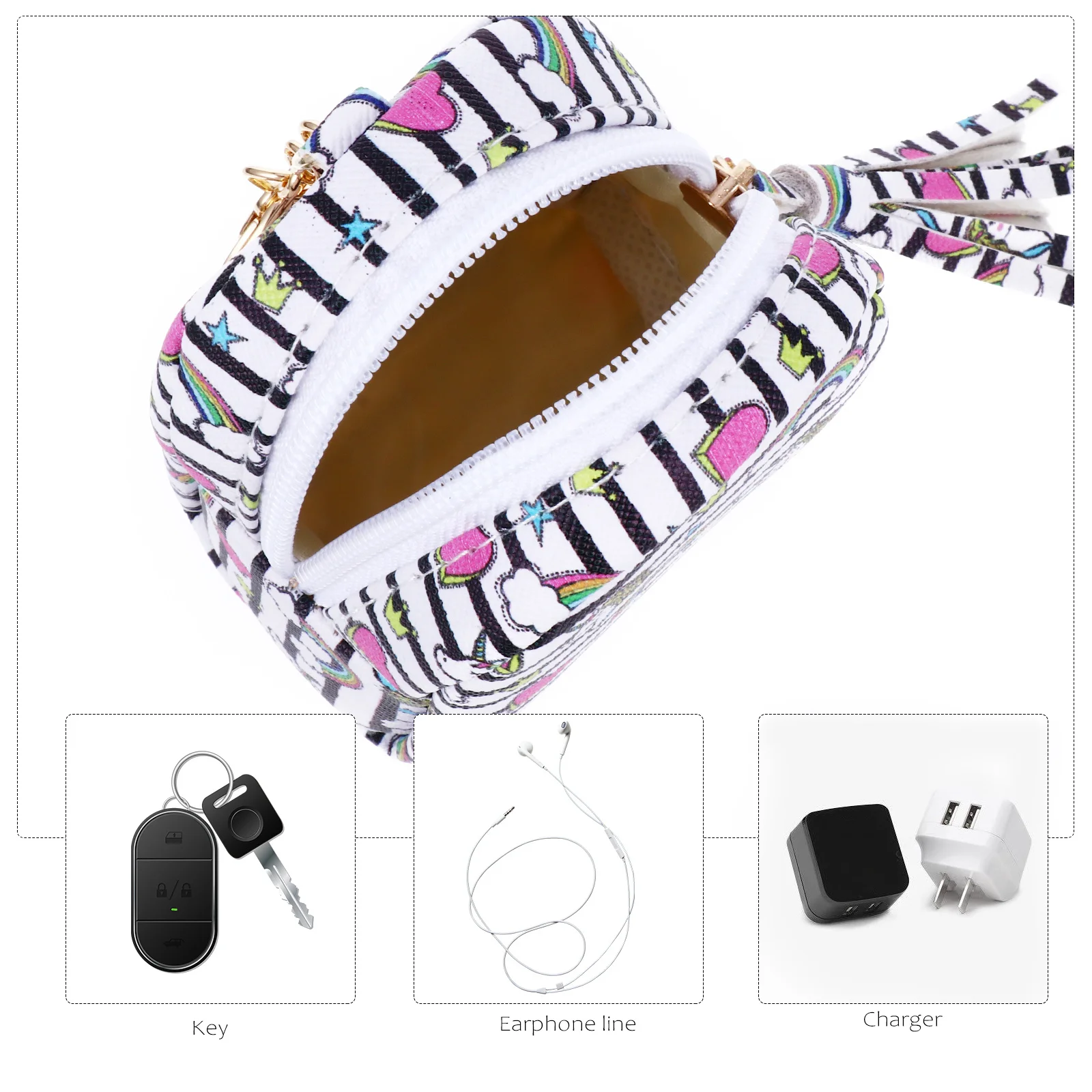 

1Pcs Cartoon Mini Coin Purse Lovely PU Change Purse Storage Bag Small Earphone Cable Organizer Pouch Earphone Cable Bag