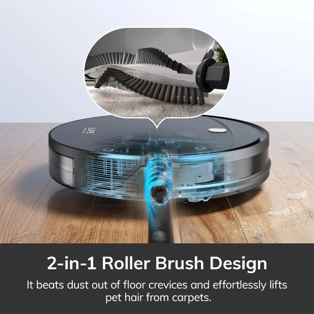 مكنسة كهربائية روبوتية ILIFE V10، شفط 5000 باسكال، ملاحة جيروسكوبية، وقت تشغيل 120 دقيقة، شحن ذاتي، 2.4 جيجا واي فاي، تطبيق، أليكسا وجهاز تحكم عن بعد #2