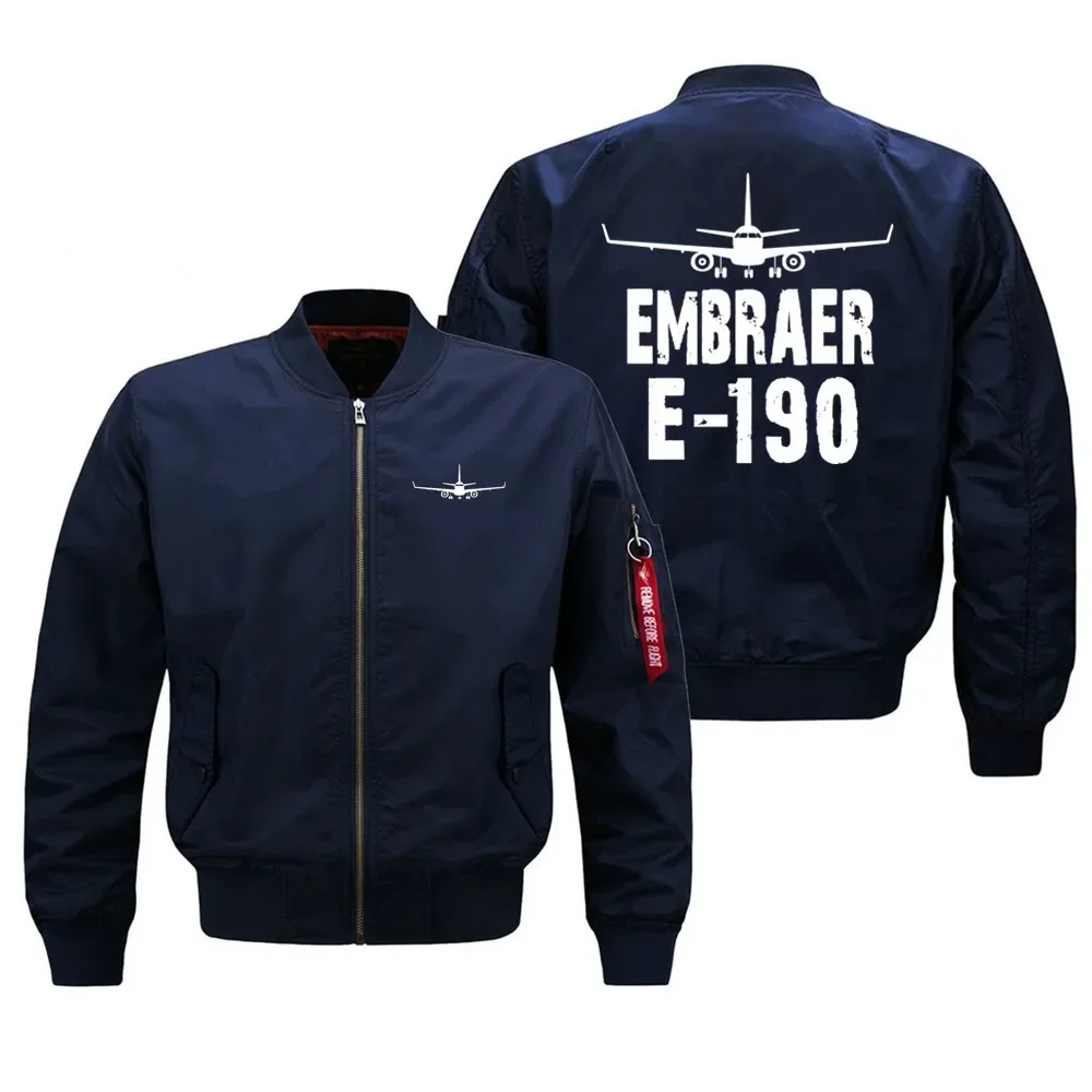 

Embraer E-190 Pilots Military Flight Aviation Men Ma1 Bomber Jacket Outdoor Windproof Man Baseball Coats