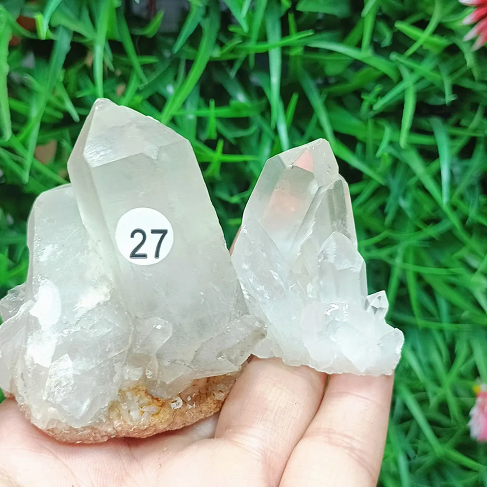 Natural quartz crystal white crystal cluster - home decoration item