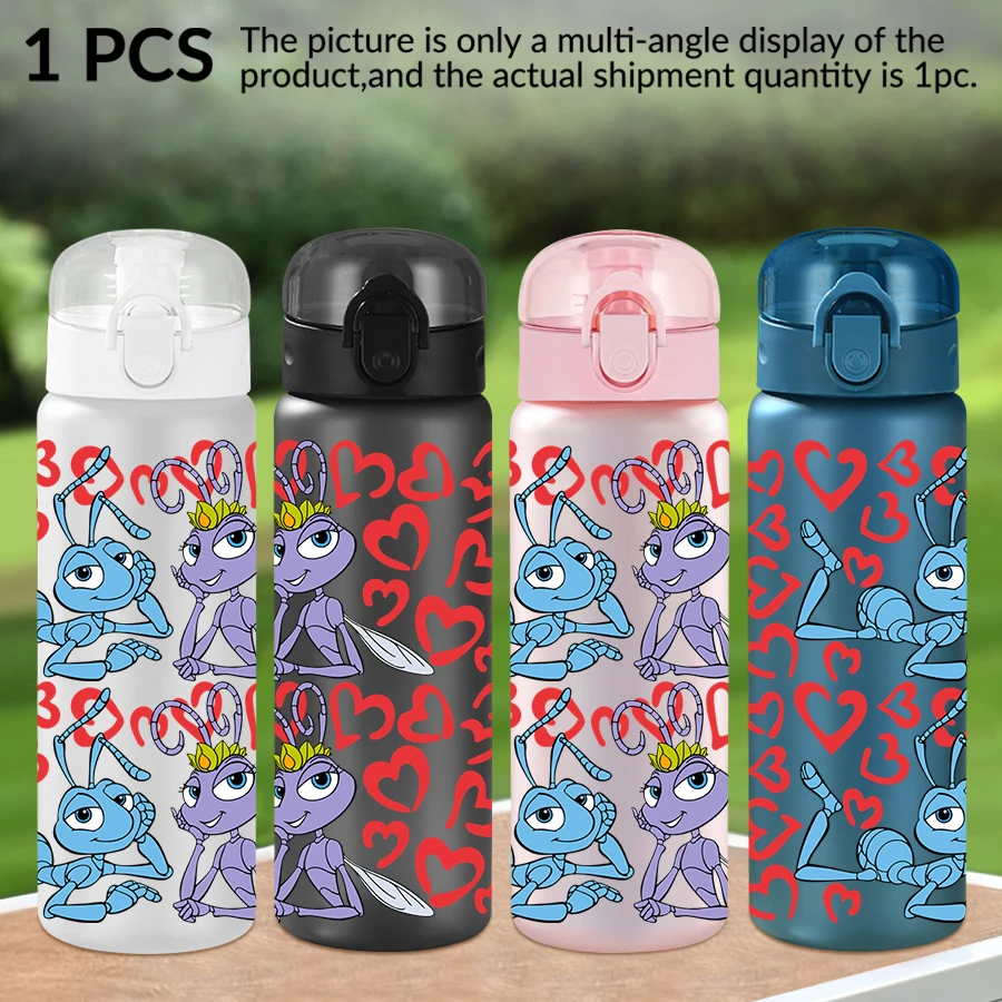 

1 шт., пластиковая бутылка для воды Disney Ant Love Pattern, 26 унций, спортивная чашка для воды на открытом воздухе, подарок на день рождения/повернення домой