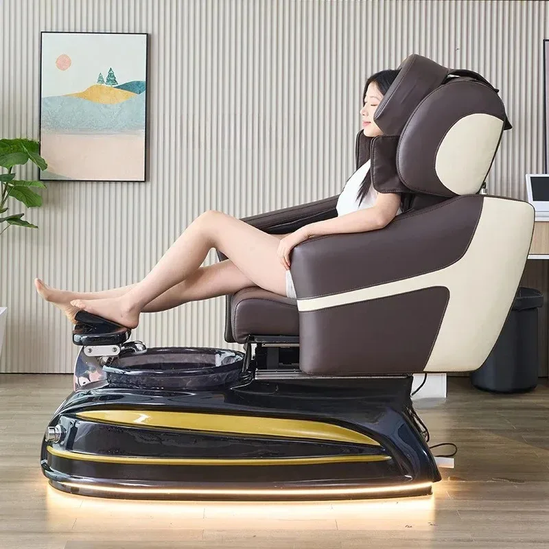 

Роскошное спа-кресло для ног, электрическая регулировка, кресло для терапии ног, дизайн ногтей, ресницы, диван, голова, подушка безопасности, массаж