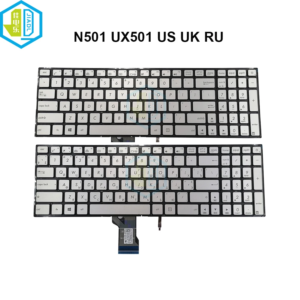 US UK RU Russian Keyboard Backlit For ASUS N501 UX501 ZenBook Pro N501JW UX501JW ROG G501JW 0KNB0-662EUS00 Backlight Teclado New