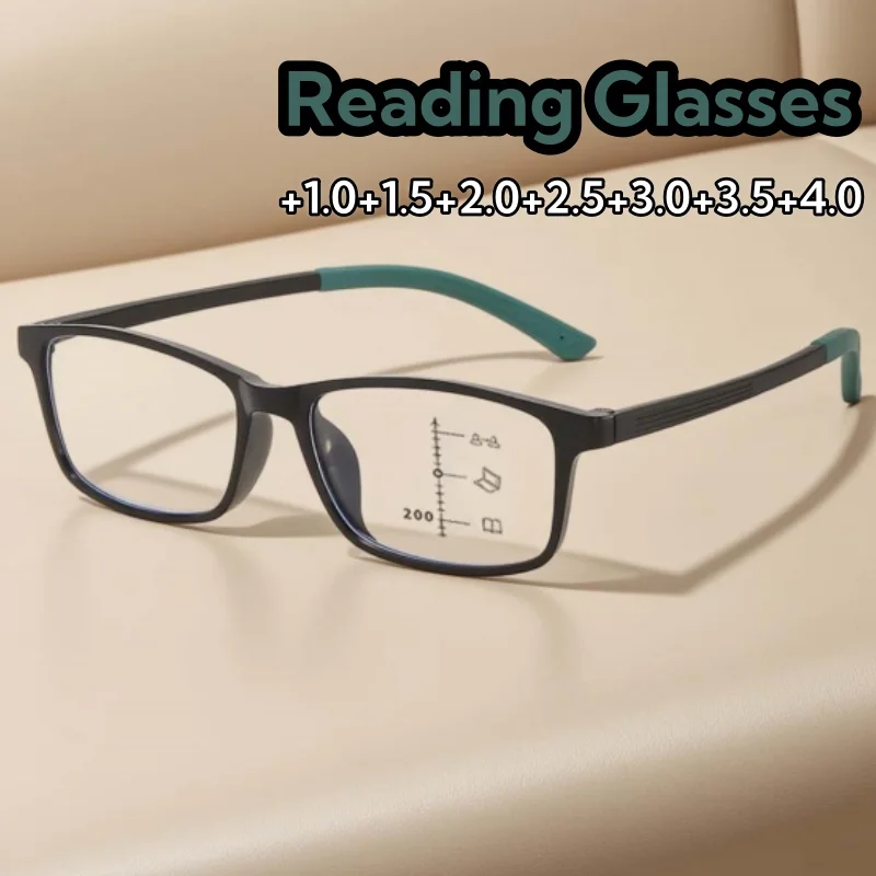 

Business Versatile Multifocal Presbyopia Glasses Outdoor Sports Ultra Light TR90 HD Blue Light Blocking Eyeglasses +1.0 To +4.0