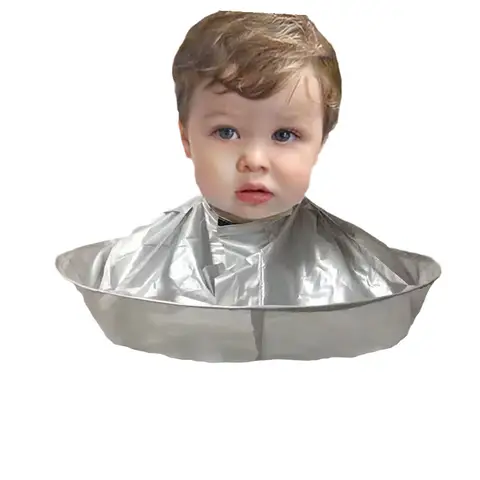 Gorro de corte de pelo para niños, herramienta de sombrero de corte de pelo reutilizable, capa de corte de pelo plegable, adecuado para el hogar delantal de pelo cutti