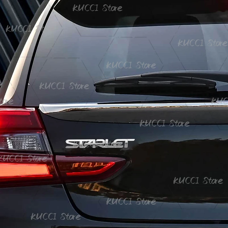 3D Car Sticker For Starlet Logo Lettering P7 P8 P9 Glanza Vitz EP91 Metal Emblem Badge Decals Decorative Accessories view 2