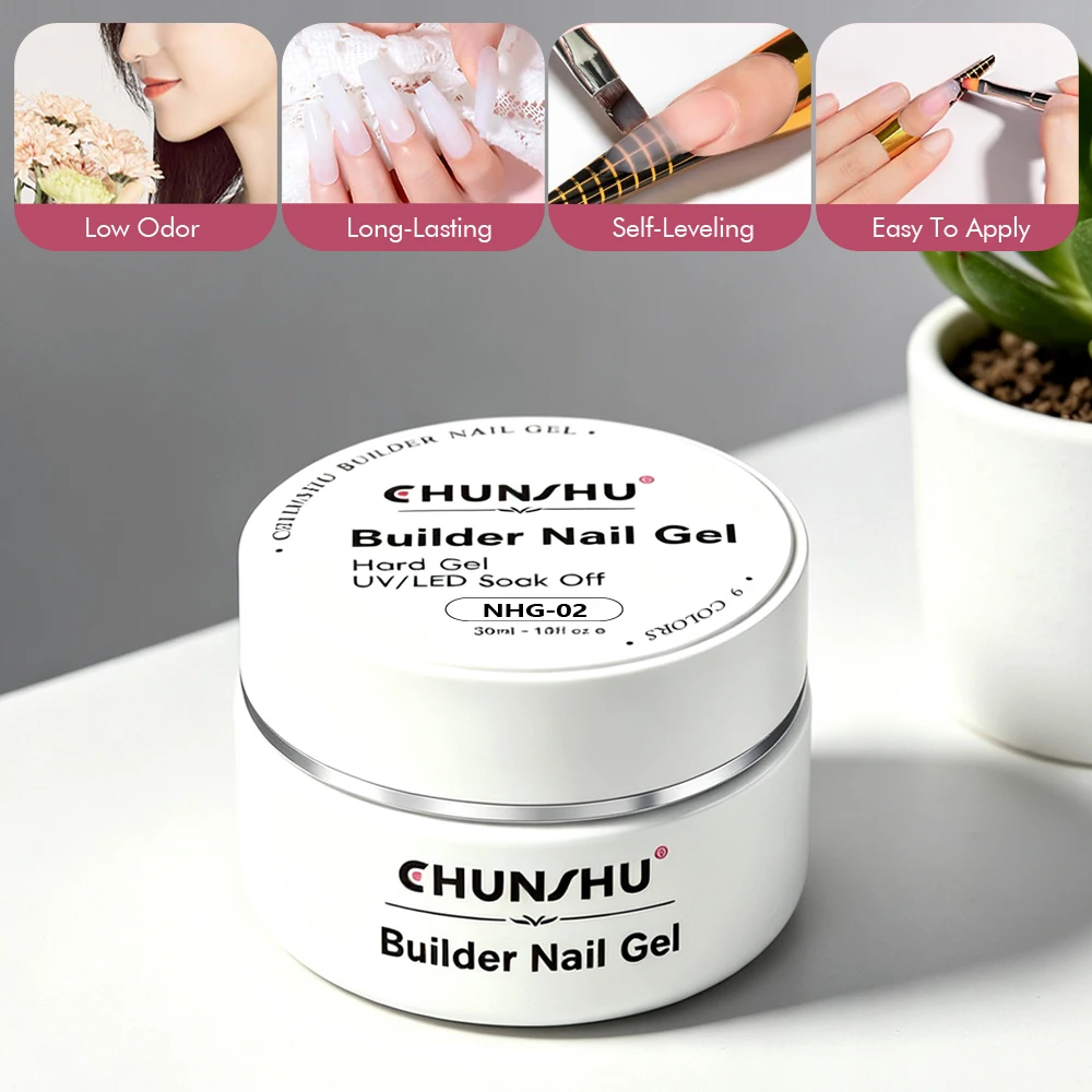 CHUNSHU Builder Nail Hard Gel Hema-frei 30g Aufbaugel für Nagelverlängerung, langanhaltendes Aufbaugel, Skulptur-Gel, Rubber Base Gel – Detail 4