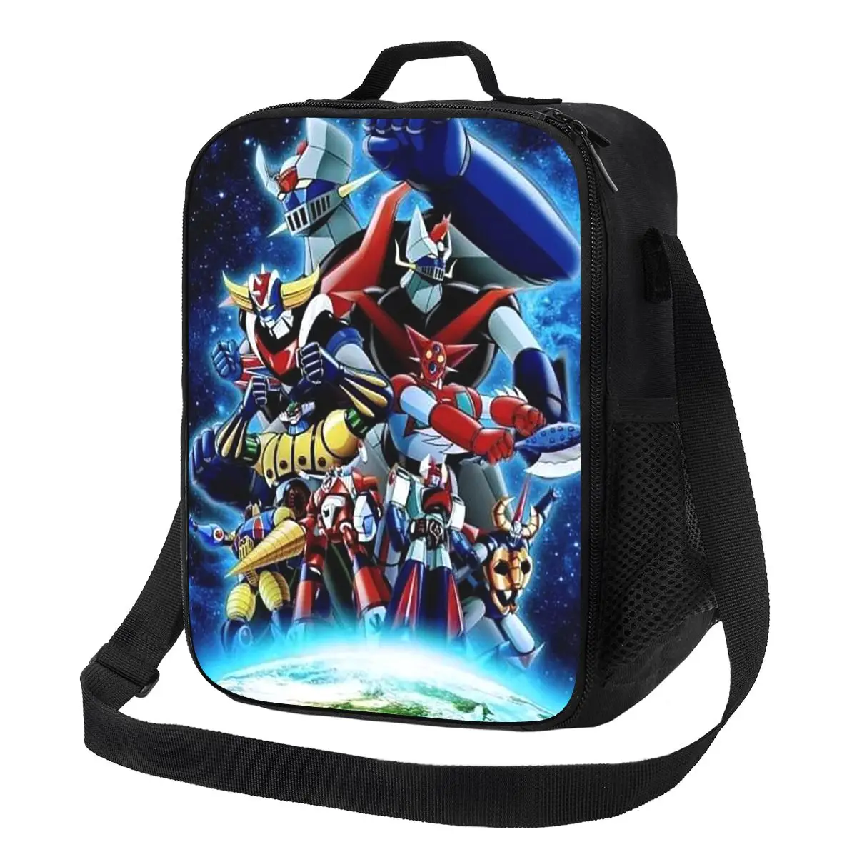 Mazinger Z Mad Robot Grendizer Anime Manga bolsa de almuerzo aislada mujeres Bento almacenamiento cajas de comida contenedor a prueba de fugas fiambrera Tote