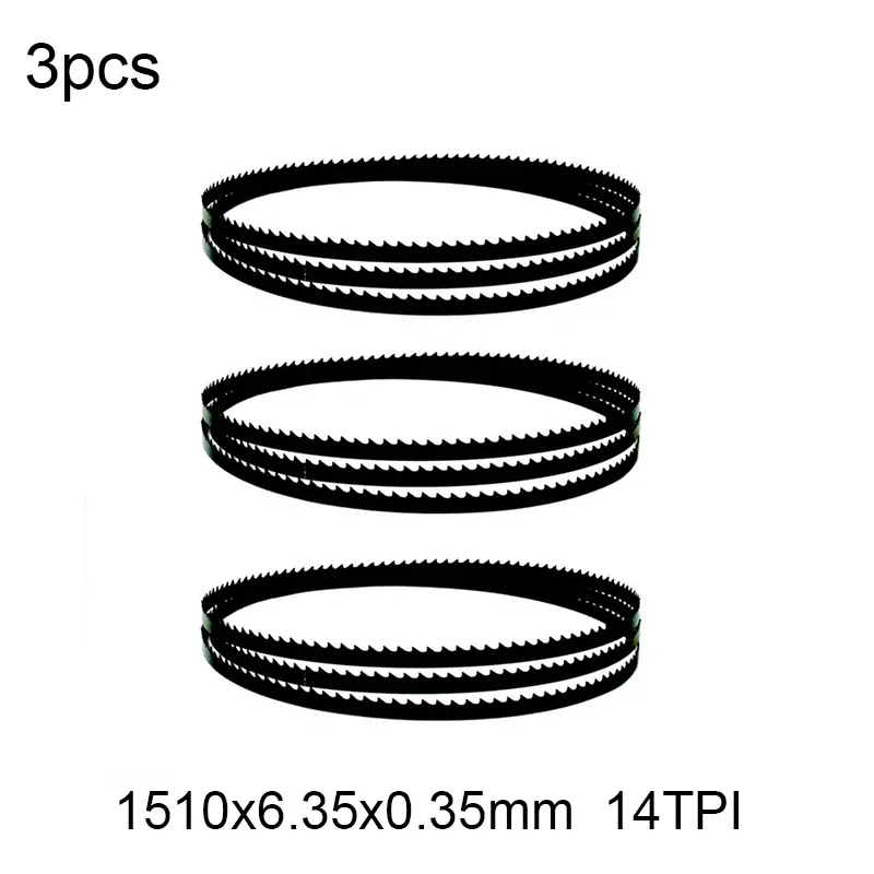 Lâminas de serra para cortar madeira, Acessórios para ferramentas para madeira, 1510x6.35x0.35mm, 14 TPI, 3 peças