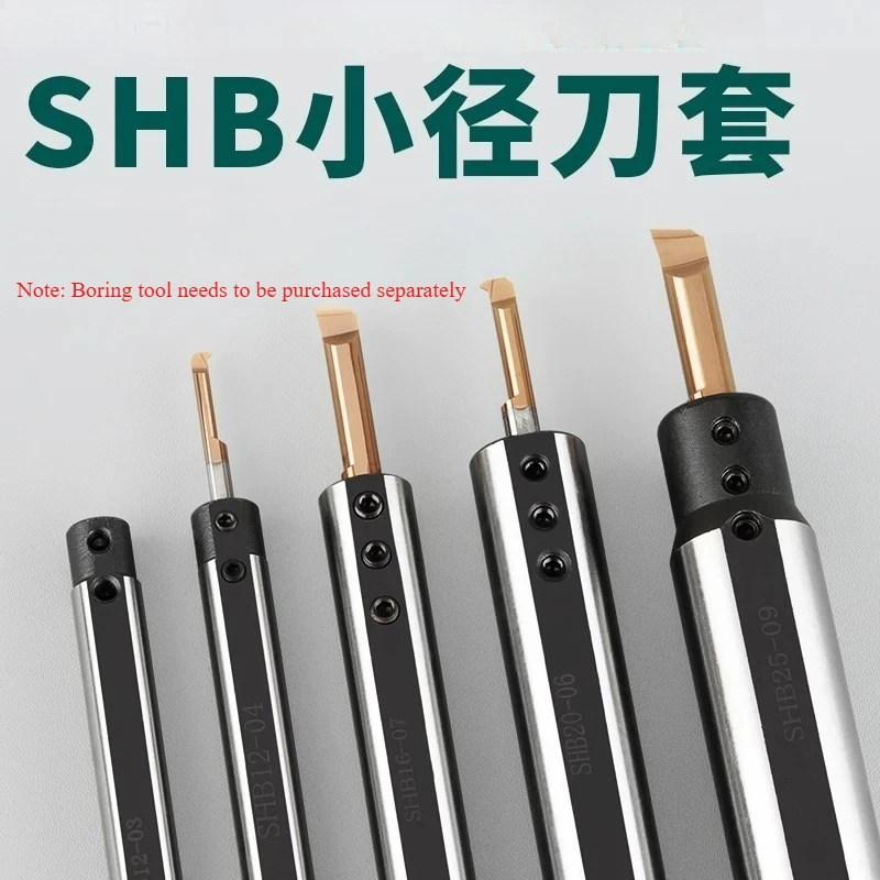 SHB12 SHB16 SHB20 SHB25 Small Diameter Boring Bars Round Shank Boring Tool Holder Tools Rod Milling Lathe Boring Cutter Sleeve