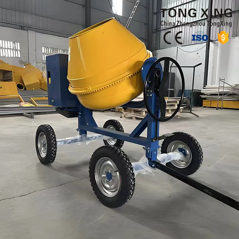 Small Diesel Concrete Mixer 200-500L Capacity Mini Concrete Mixing Machine for Building Construction