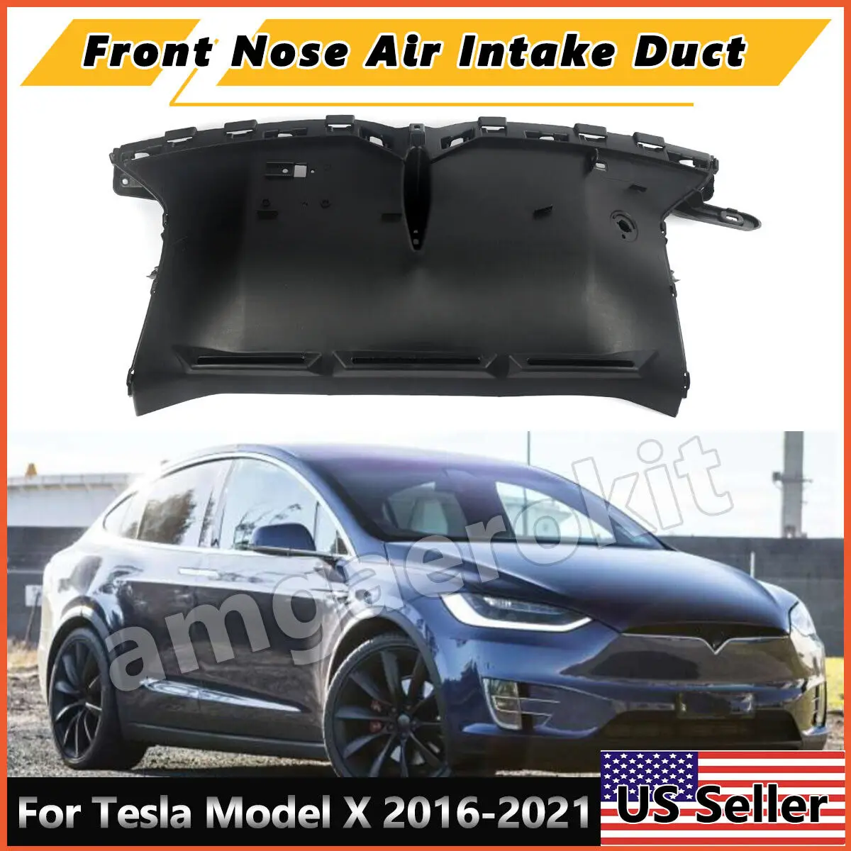 SAIQINGSP New Front Bumper Air Duct Cooling Vent For 2016-2021 Tesla Model X 1050223-00-D Car Accessories Tools