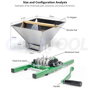 7L الفولاذ المقاوم للصدأ خلاط يدوي مطحنة العنب والتفاح المنزل الفاكهة الخضار تقطيع اليد بخاخ الفاكهة الصلبة أفضل 8 ماكينة تقطيع خشب مستعملة مبيعا للبيع - No2