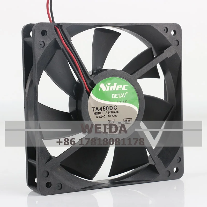 

Вентилятор охлаждения Nidec A34346-55 DC12V 0.33A 12025 12CM для серверного корпуса/блок питания