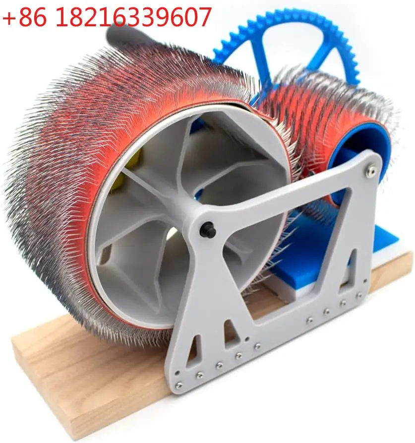 DIY Hand-Cranked Wool Combing Machine, Wool Felt-Making Tool, Hand-Combing Wool, Spinning Yarn Fast Colour Mixing