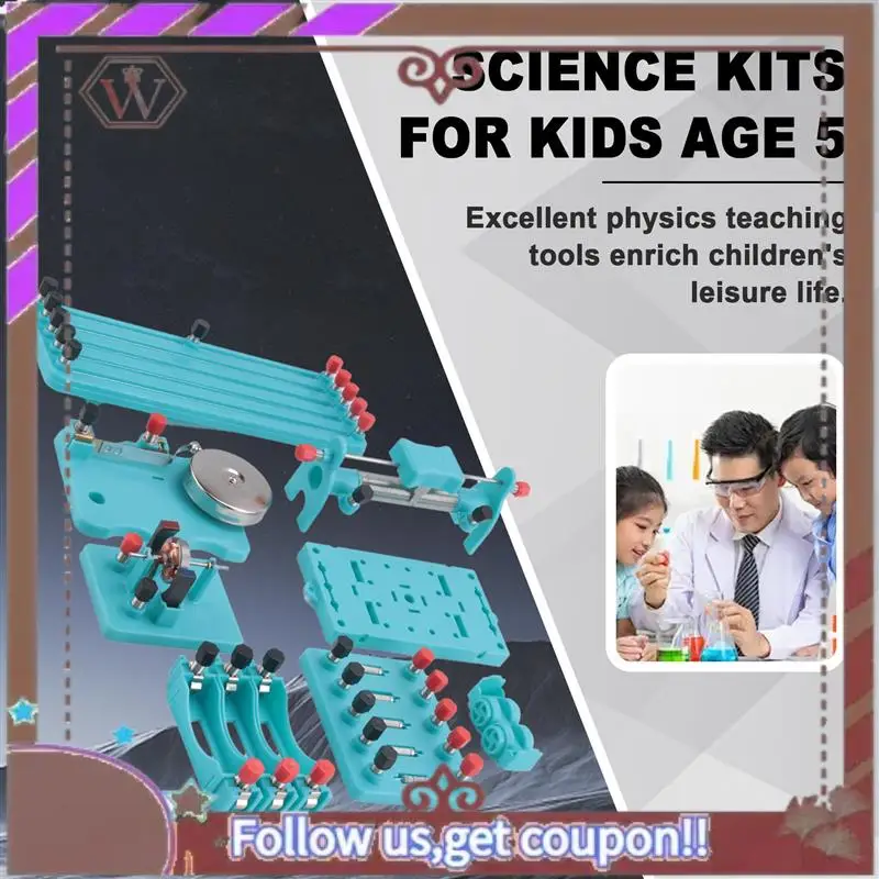 ABBG-Kids Electricity Circuit Learning Kit Physics Experiment Kit Basic Educational ABS Electricity Magnetism Learning Tool