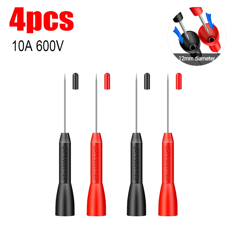2 stücke Multimeter-Test leitungen Kit Autos pitzen sonden Diagnose werkzeuge 600V 10a zerstörung freie Nadelspitzen sonden mechanische Werkzeuge 2mm