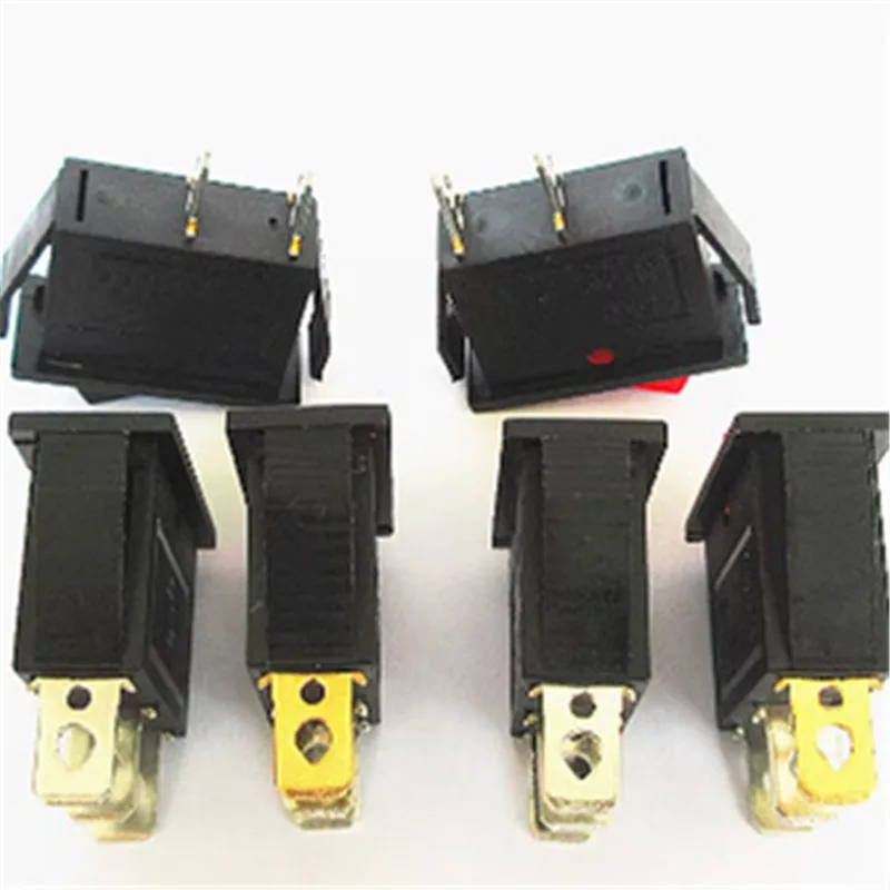 5 قطعة ووك الكهربائية وعاء طبخ الأرز المنزل بدء مفاتيح 2 دبوس ضوء تشغيل/إيقاف قارب زر التبديل 250 فولت 6A التيار المتناوب أمبير 125 فولت 10A