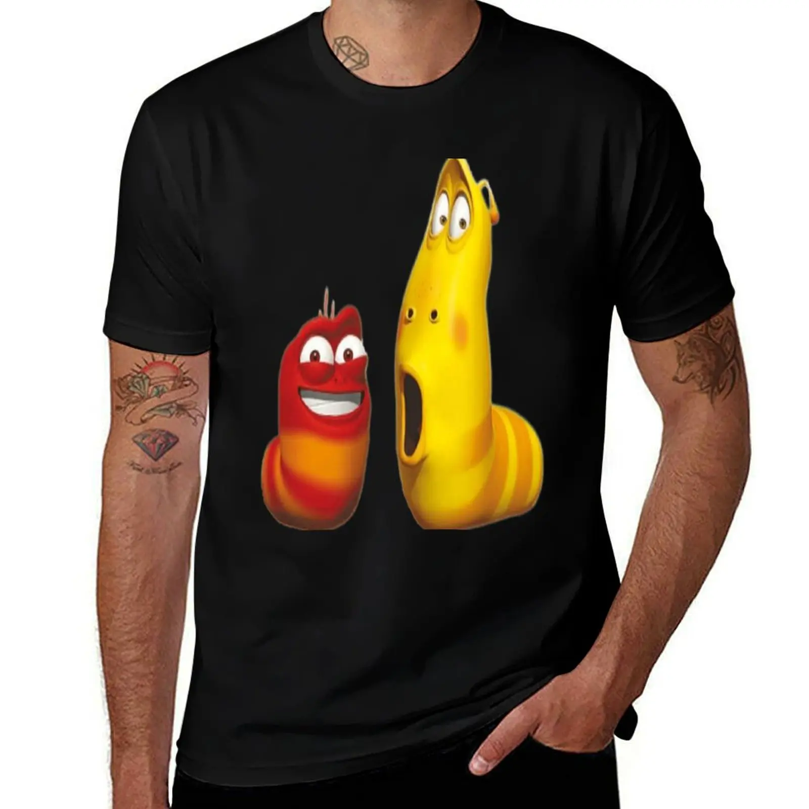 

man shirts t high T-Shirt shirts t man pack brand T luxury Cartoon tshirt Larva quality man cotton for Shirt Island