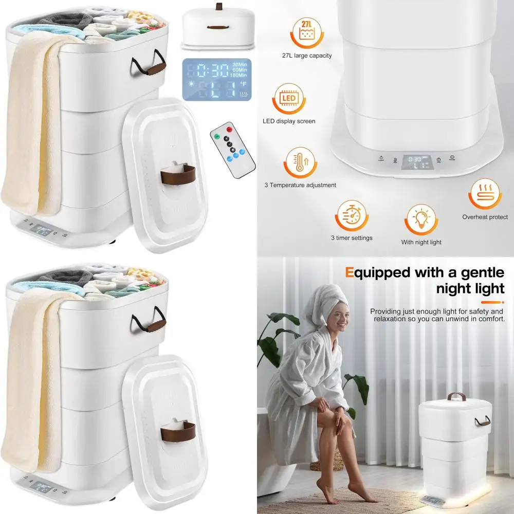 

Большая сушилка для полотенец с ЖК-дисплеем, пультом дистанционного управления и автоматическим отключением для полотенец, халатов и одеял