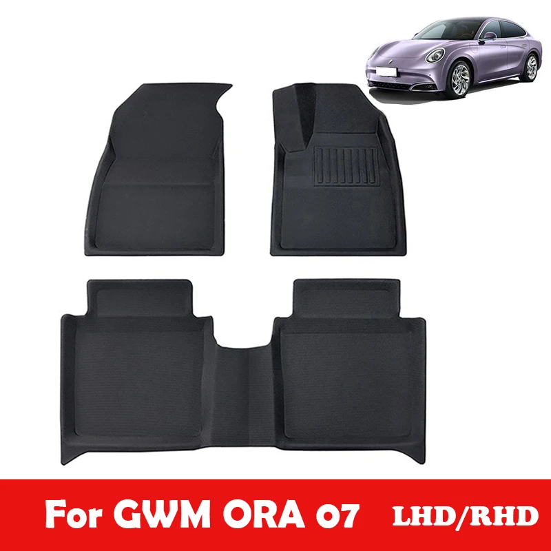 Car Floor Mats For GWM ORA 07 Grand Cat Lightning Cat Trunk Mat Waterproof Non-slip Foot Pad Boot Liner Tray Cargo Liner LHD RHD