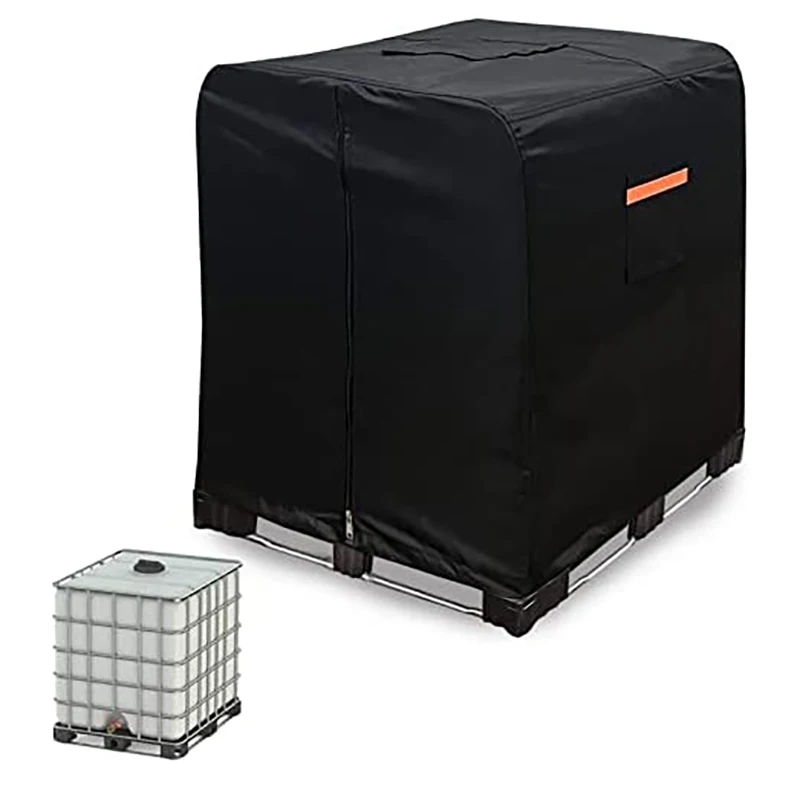 IBC Tote cover 330 gallon water tank protection cover zipper heavy waterproof sunscreen material 1000L outdoor garden water