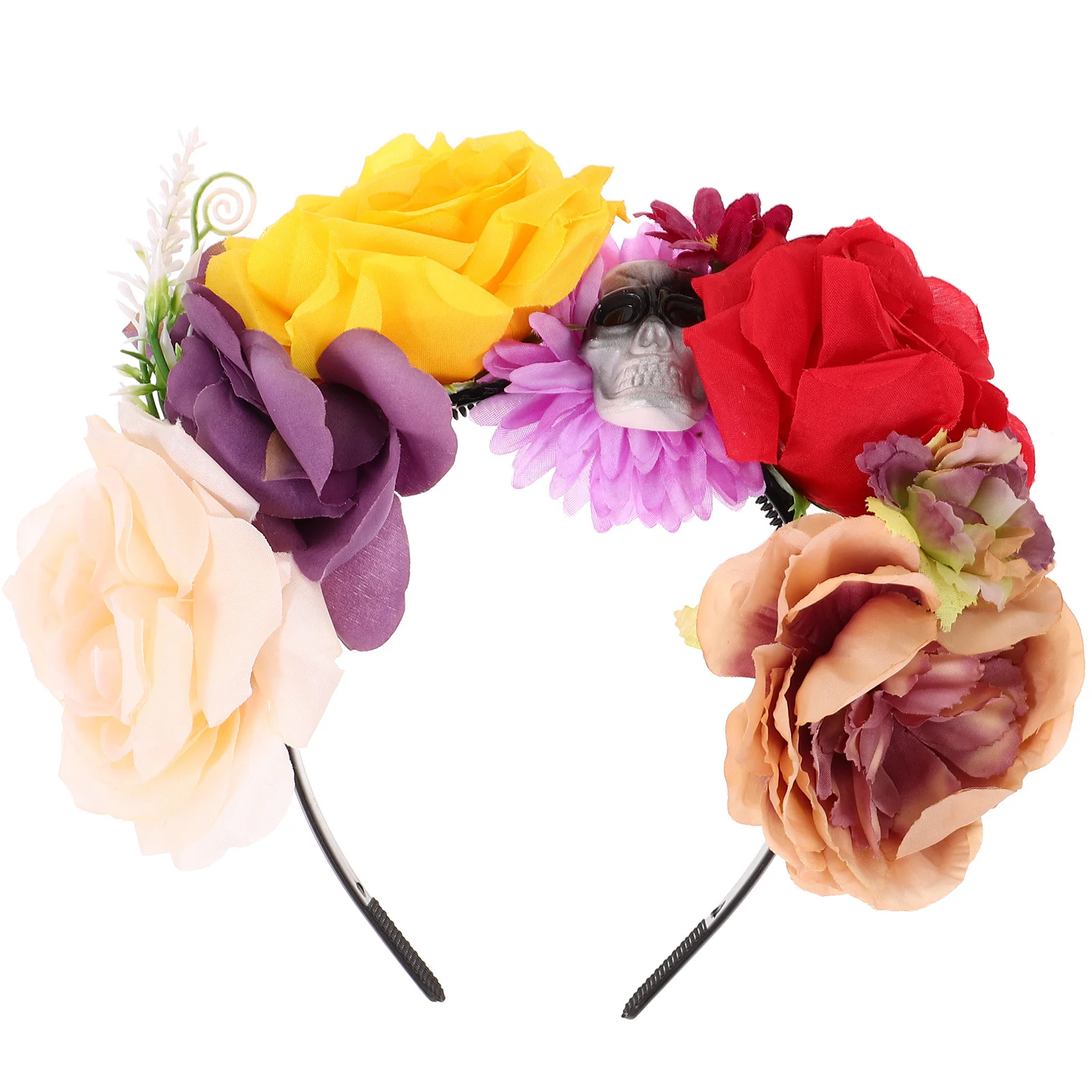 

1pc Skull Head Hoop Flower Design Lightweight Halloween Party Decorative Hair Accessories For Cosplay Photo Props Party Hair
