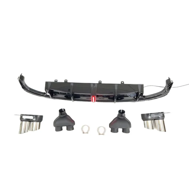 

Suitable for Audi A7 tail lip S7 new four-out tail nozzle modified pilot with light exhaust pipe