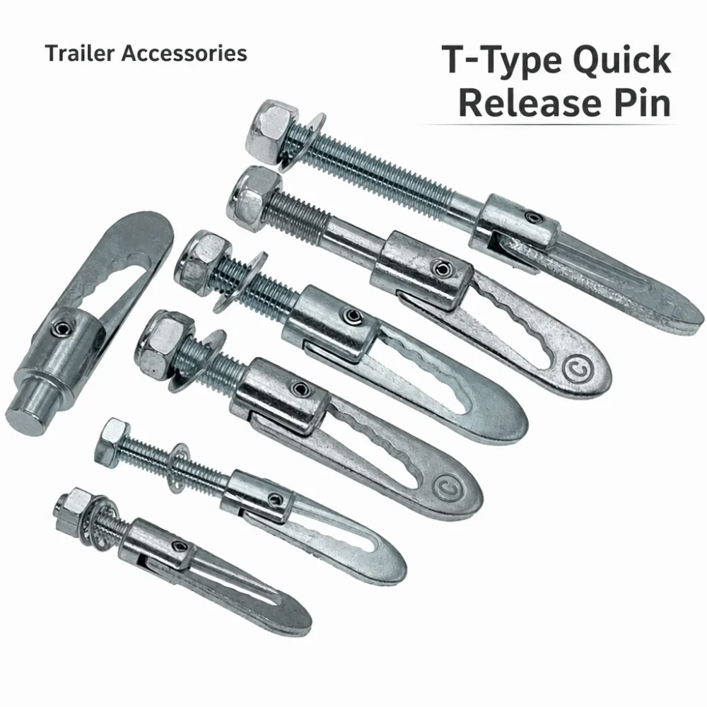 Carbon Steel Quick Release Pin T-Handle Grip Spring Loaded Lock Anti-Luce Fastener Anti-loose Anti-theft Trailer Locking Bolt