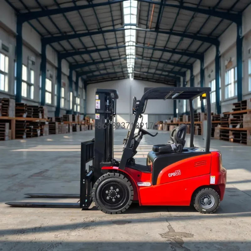 3.0ton 3000kg Electric Forklift AC Motor 4 Wheel Lithium Battery Powered Lifter for Factory Logistics Loading Unloading