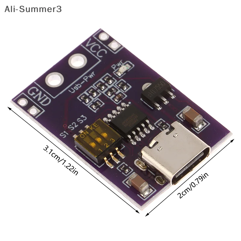 1 stks PD/QC/AFC Snel Opladen Decoy Trigger Ondersteuning 5 V 9 V 12 V 15 V 20 V Vaste Uitgangsspanning Type-C USB Voor Telefoon En Solar