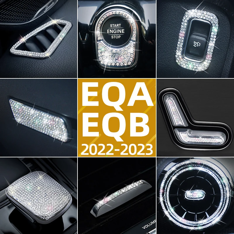 Automotive Interior Renovation Diamond Complete Set Decoration For Mercedes-Benz EQA EQB Refitted Vehicle EQA260 EQB350 Series