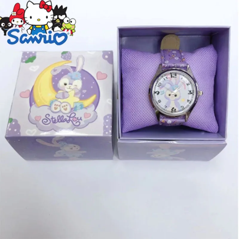 Sanrio Watch Kuromi My Melody Cinnamoroll Pompompurin Quartz Watch Holiday Birthday Children Pointer Watch Girl Boys Gifts