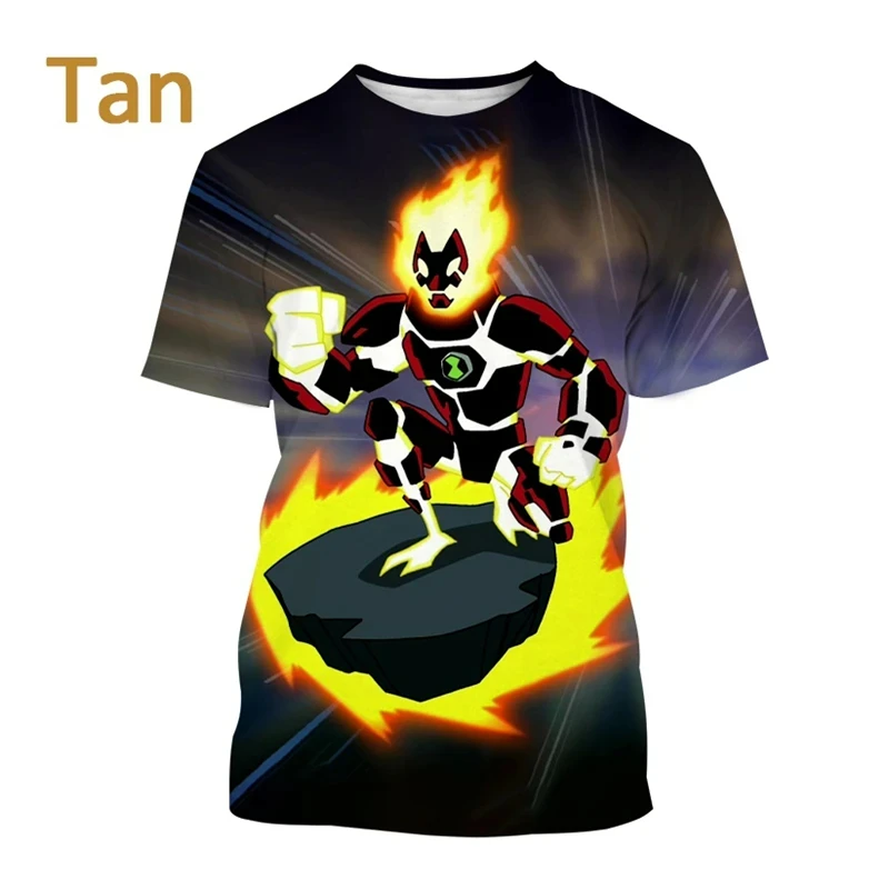 New Omnitrix Ben10 Cartoon Print T-Shirts For Men Women 3D Crew-Neck Short Sleeve Top Fashion Street Harajuku Kids Anime T Shirt