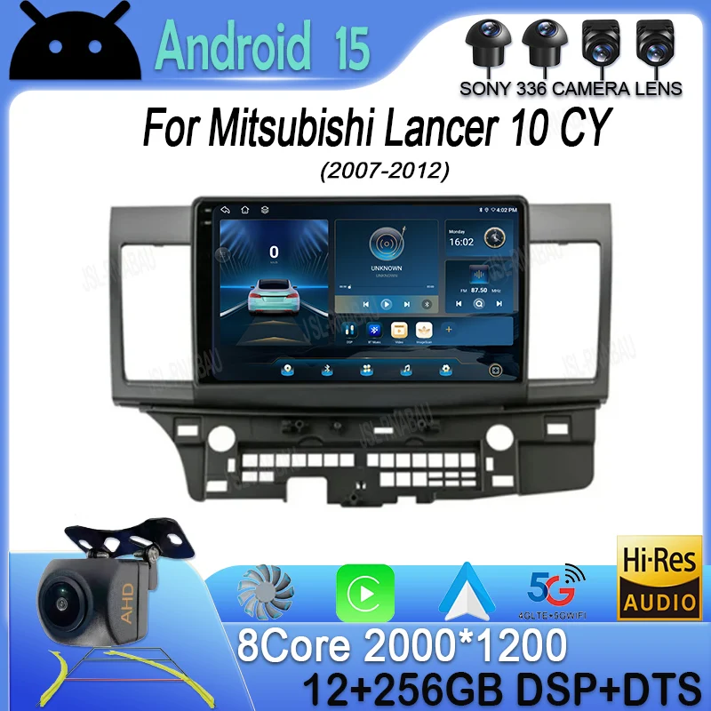 

Android 15 Car Radio For Mitsubishi Lancer 10 CY 2007 - 2012 Multimedia Video Player 2 din WIFI+4G Navigation GPS Stereo Carplay