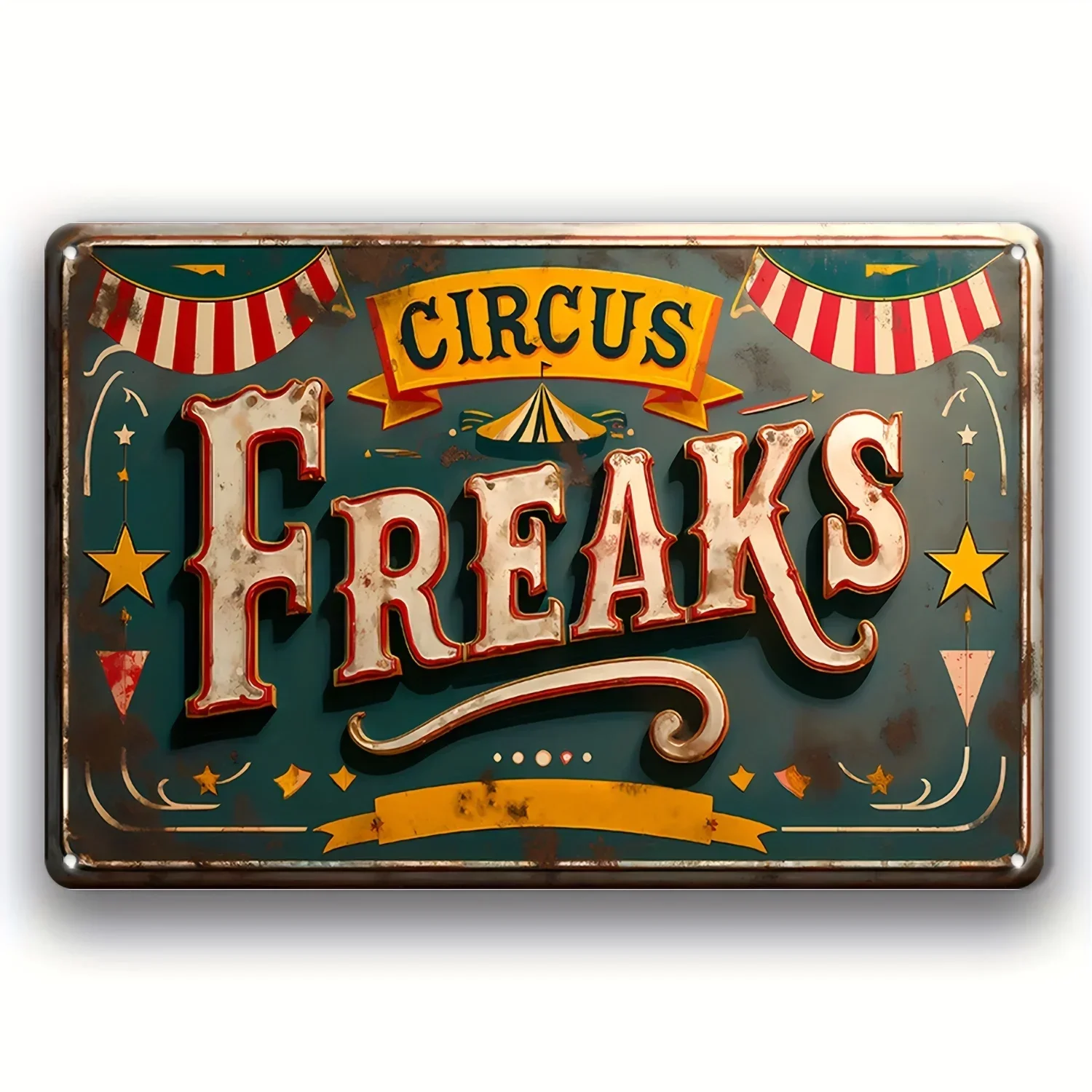 Vintage Circus Freak Iron Sign: Versatile Decorative Art for Your Street, Yard, Porch, Garage, Cafe, Bar, or Restaurant