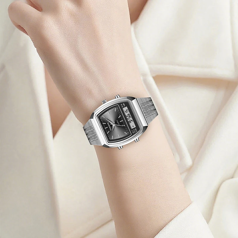 LIGE Fashion Elegant Women Watch Versatile Square Dial Quartz Watches Luxury Ladies Gifts Wristwatches Reloj Mujer Montre Femme