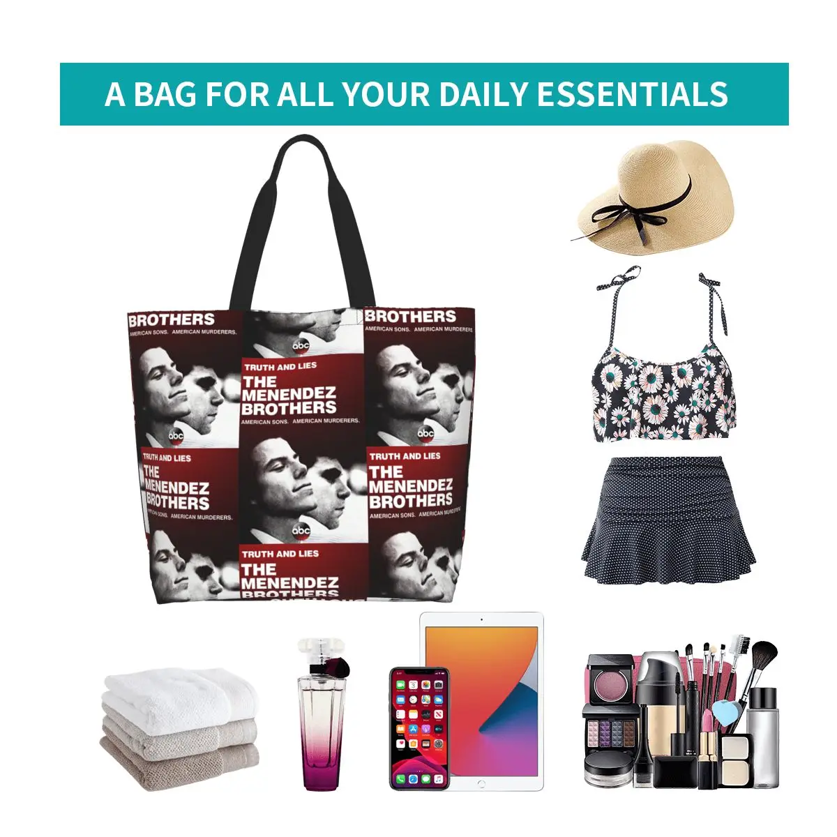 

The Brothers Family Free The Menendez Brothers Shopping Tote Bag Canvas Shoulder Bags Shopper Grocery Handbag for Women