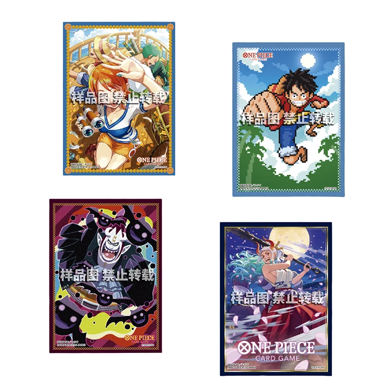 BANDAI 70Pcs/Set 66*92mm Anime One Piece OPCG Game Ver.08 Card Sleeve Yamato Luffy Nami Moria Hobbies Collection Gift Toys