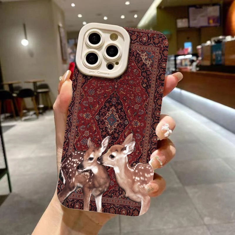 

American Blue Retro Deer Phone Case For Xiaomi Redmi Note 14 13 12 Pro Plus 5G 12S 11 10 Redmi 14C 13C 12C Shockproof Soft Cover