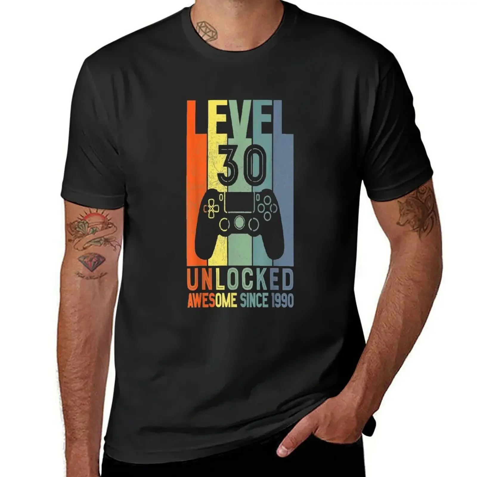 Level 30 Unlocked Awesome Since 1990 30 Birthday Gift T-Shirt vintage anime shirt croswit shirt man summer 2025 clothing for men