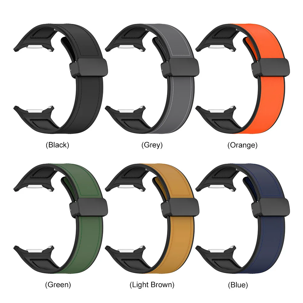 حزام سيليكون مشبك مغناطيسي قابل للطي ، سوار معصم رياضي بديل سوار رياضي لساعة Samsung Galaxy 7 Ultra, 47