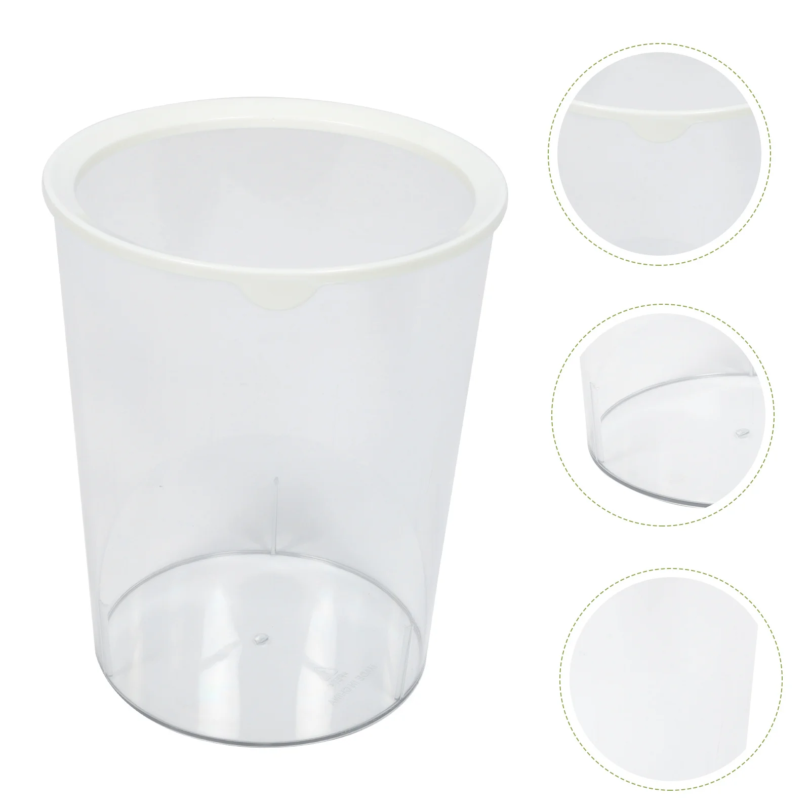 

Bucket Transparent Container Wedding Trash Can Basket with Lid Decorative Storage