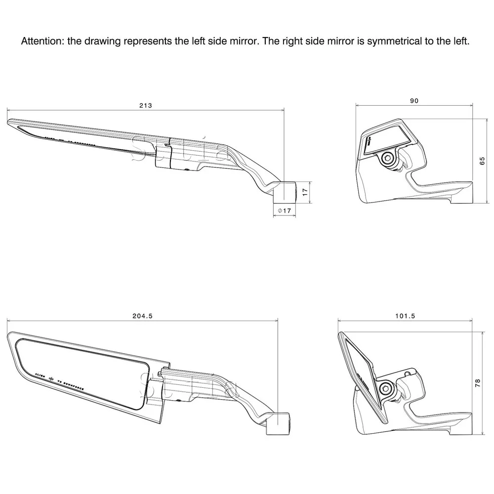 360 °   กระจกมองหลังแบบปรับได้รถจักรยานยนต์อลูมิเนียมแฮนด์กระจกมองหลังสำหรับฮอนด้า CB650R CB 650 R CB 650R 2019-2025