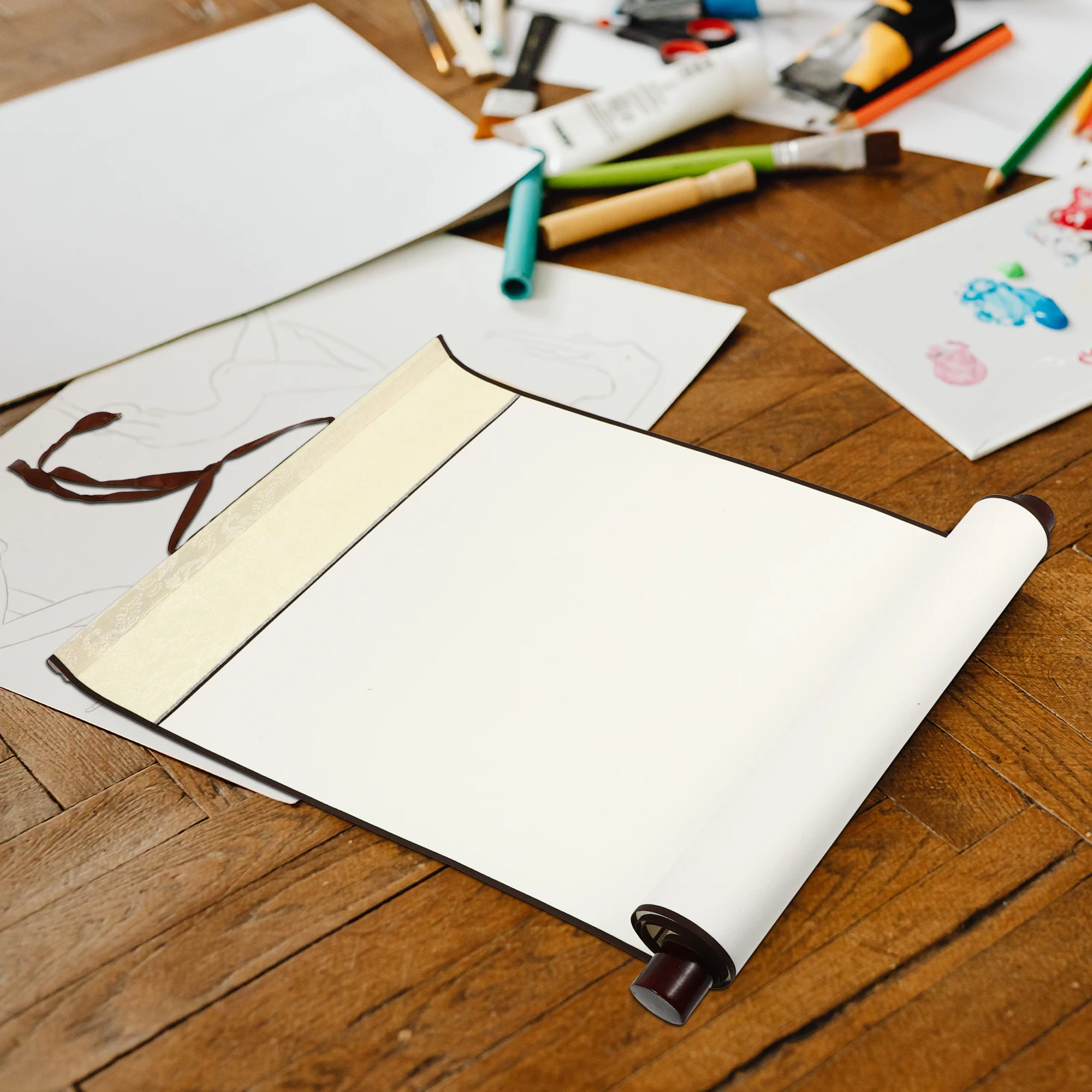 

Blank Scroll Rice Paper Calligraphy Painting Supply Lightweight Portable Design Hanging Scroll Art Craft Tool Beginner Advanced