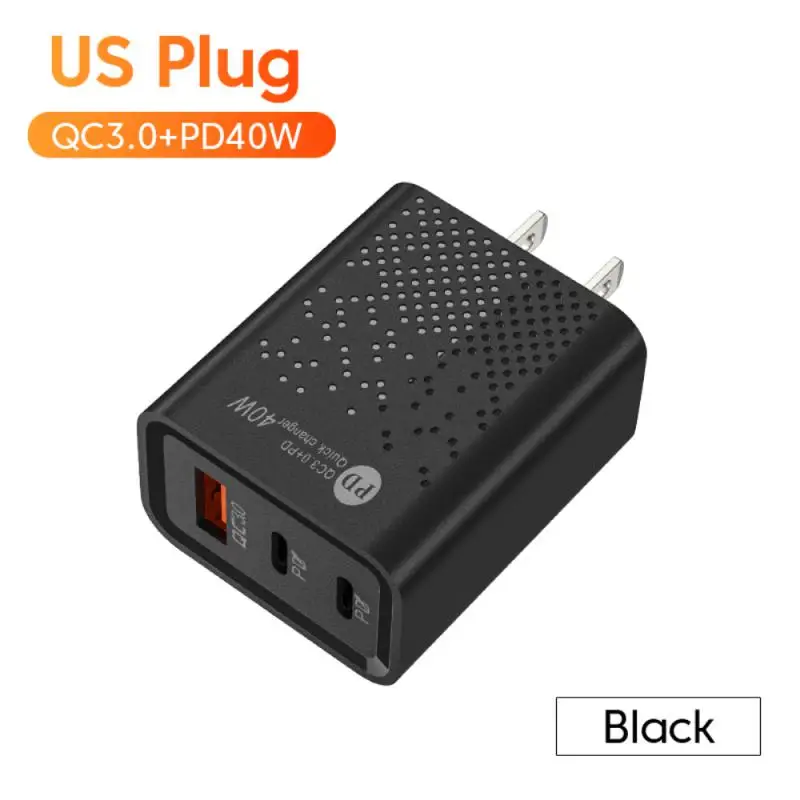 Dual PD 40W QC 3,0 Schnell ladekopf 5V 2a Ladegerät USB Reise ladegerät Europäischer Standard Amerikanischer Standard Hochleistungs-Ladegerät