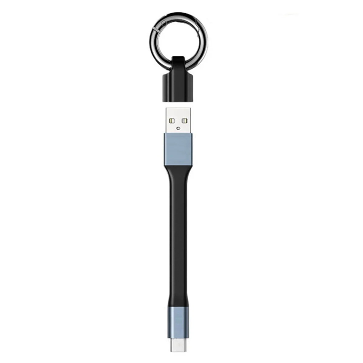 Mini 3A USB Type-C Fast Charging Data Cable Portable Keychain QC 3.0 USB Type C Short Cable for Type C USB Devices,A